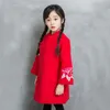 Kinderkleding meisjes jurken winter cheongsam chinese stijl dikke warme kleding 2019 Nieuwjaar meisjes lange mouw prinses jurken 2-7 jaar