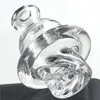 Nova UFO bolha carb cap 35mm OD de espessura de vidro transparente com 6 furos terp pérola GTR carb tampas para quartzo banger prego