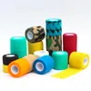 25mm självhäftande elastiskt bandage Hela billiga nonwoven tyg för sportskydd 1 tum tatueringsgrepp Elastiska band 24256G