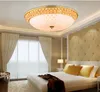 Amerikaanse moderne kristallen plafondlampen LED Goud kristallen plafondlampen armatuur Europees romantisch ronde bed woonkamer huis indoor verlichting