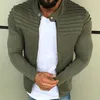 2018 Nya Mäns High Street Pläterad Jacka Coat Man Höst Sweatshirt Coat Solid Färg Svart Slim Fit Jackor Ytterkläder M-3XL