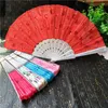 Sequins Dancing Fan Creative Design Peacock Folding Hand Fans Kvinnor Stage Prestanda Prop Multi Color W8023