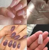 100 stks / set ballerina valse nagels acryl volledige dekking natuurlijke witte heldere doodskist kunstmatige faken nagel tips