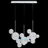 Hängslampor glas minimalistiska molekylära nordiska ljuskronor ltalian designer kreativa bubbla glas restaurang matsal hängande lampor