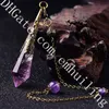 1Pc Genuine Ametrine Quartz Crystal Faceted Point Pendant Pendulum Necklace Jewelry Gorgeous Natural Yellow and Purple Stone Pendulum Dowser