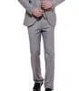 Three Piece Gray Business Party Men Suits Groom Wear 2018 Classic Black Peaked Lapel Wedding Groom Tuxedos (Jacket + Vest+Pants)