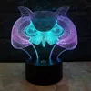 LED Big Size Uil 3D Desk Lamp Illusion Lighting 7 Verwisselbare kleuren Nachtlampje # R42