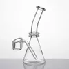 5 "Quartz Banger Beaker Hookahs com 4mm Tigela de espessura 5 polegadas Mini Bongs Flat Bowl Box Individual Tubulação de água