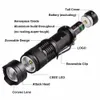 8000Lumen Outdoor LED Tactical Flashlight T6/L2 Ultra Bright Focus Zoom Torch With Battery+Mini Flashlight +Charger