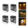 Solar Powered Path Wall Mount luz LED Outdoor Jardim Paisagem Cerca Waterproof Quintal Lamp exterior Gadgets OOA5149