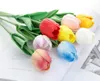 PU Tulips Искусственные Цветы Real Touch Artificales Para Decora Mini Tulip для дома Свадебные Украшения Цветы XB1