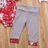 2018 primavera neonato vestiti per bambina cotone manica lunga floreale con cappuccio pagliaccetto tutina top + pantaloni lunghi + fascia 3 pezzi set di abbigliamento per bambini