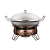 Metal álcool forno fogão acobreado dragão cozinhar espírito queimador ficar acampamento portátil de aquecimento por atrito hotpot buffet quente titular fondue piquenique