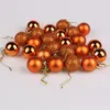 24 pièces boules d'arbre de noël jouet pour bricolage fête de noël mariage 3 CM boule boules suspendus ornement pour la décoration de la maison