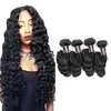 Ishow 8A Brazilian Human Hair Bundles Body Loose Deep Curly Water Wave Extensions Wefts for Women Girls All Ages Group Price Natural Black Peruvian Malaysian