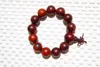 Free Shipping - lobular red sandalwood prayer beads, bracelet 20 mm. Successful men's choice.