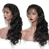 ブラックボディウェーブ合成レースフロントウィッグベビーヘアブラウンブルゴーニュブロンドgloreless gluelless long wavy hair for women6490111