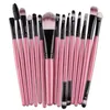 15 stks Cosmetische Makeup Borstels Set Poeder Foundation Eyeshadow Eyeliner Lip Brush Tool Merk Make-up Borstel 20 Sets / partij DHL GRATIS