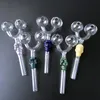 Free DHL Double Burner Pyrex Glass Oil Burner Pipes Skull Smoking Pipes Multicolor Glass Pipes New Arrivals 300pcs SW29