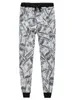 3D US dollar printing men tracksuits with hood pullover casual runing tracksuits2012083