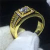 Anel solitário masculino 2018, aliança de casamento com preenchimento de ouro amarelo 10kt para homens, gs para mulheres e homens, configuração pavimentada 5a zircão cz4599339