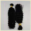 2 Bundles Brazilian Deep Wave Human Braiding Hair Extensions No Weft 1 Pc 10-26 Inch Human Hair Bulk