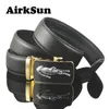 AirkSun 2022 Fashion 140cm Crocodile Buckle Mens Belts For Genuine Leather Big Size Belt Men Ceinture Homme