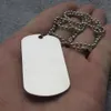 100SETSLOT STEILENELY AÇON EXÉRCITO TAGS MILITAR EM BLANCO ID TAGS com cadeias de contas de 24 polegadas juntas7900179