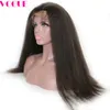 Kinky Straight Mongolian Virgin Human Hair Lace Front Wigs Fluffy Hair Yaki Straight Full Lace Paryk för afrikanska amerikanska kvinnor