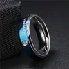 Forever Love Blue Titanium Steel Couple Rings Diamond Shiny Ring per uomini Donne Regalo di San Valentino