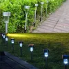 5 pièces LED lampes de pelouse solaires lumières de jardin imperméables éclairage de paysage lampe de voie pour plantes de fleurs de cour allée extérieure 2111020