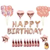 Großhandel 1 Set Rose Gold Stern Herz Folienballons Luft Hochzeit Ballon Helium Ballon Alles Gute Zum Geburtstag Party Dekoration