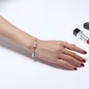 Nieuwe Mode CZ Bangle White / Gold Color met Clear Tiny Cubic Zirconia Pulseira Feminina Elegante Sieraden Armbanden Armbanden