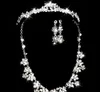 Necklace alloy glass drill chain bridal crown bridal headwear set