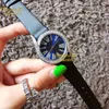 최고 품질 시계 럭셔리 블루 다이아몬드 베젤 여성 시계 석영 운동 가죽 스트랩 레이디 여성 손목 시계 손목 시계 30mm의 다이얼