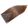 Clip in Human Hair Extensions 100g Maskin Made Remy Clip i Extension 7st Set Brazilian Hair Extensions