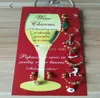 Hot Festive New Year Christmas Wine Glass Decoration Charms Party Cup ring Table Decorations Xmas Pendants Metal Ring Decor Festive Party KD1