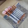 Crystal liquid quicksand/diamond handle 7pcs makeup brushes set for eye shadow Highlighter foundation cosmetics with PVC bag DHL Free