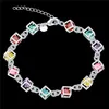 Bracelet en pierre de couleur en pierre Trade étranger Couleur Pierre La Sterling Silver Plated Bracelet; Vente chaude Hommes et Femmes 925 Bracelet en argent SPB220