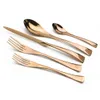 20 pçs / set 304 Set de Louça de Aço Inoxidável Set Rose Gold Talheres Conjunto Faca Faca Forquilha Sobremesa Fork Teaspoon Cutlery Service para 4