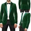 Fashionable men's suits Wedding custom green men jacket velvet 2017 latest coat pant designs man suit the groom party we289t