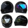 Triclicks Sport Moto Moto MX ATV Dirt Bike Helmet Glossy Black Street Kart Bandit Faccia integrale Caschi protettivi Casco da motocross