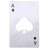 Creative Spades Ace Shape Apribottiglie Carta da poker in acciaio inossidabile Regalo elegante Un regalo unico per i tuoi amici