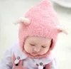 nuova bella fox orecchio inverno cappelli antivento sciarpa per bambini copricapo all'uncinetto cappello caldo morbido bambino inverno berretti ragazzi ragazze