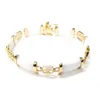 2018 Fashion Women 18k Gold Plated Armband Jade Bangle Jewelry Ladies New Gifts275o