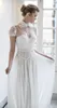 Riki Dalal 2018 Bohemiaのウェディングドレスハイネックフロントスプリット安いシフォンレースアップリケBoho Bridal Gowns Pearls Beach Wedding Dresse