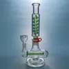 Build a Bong Freezable Straight Bong Condenser Coil Perc Glass Bong Inline Perc Dab Rig Round Base Water Pipe Two Parts Build ILL06