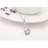 RomanTic Love Wish Drifting Bottle Heart Shaped Crystal Pendants Halsband Kvinnlig Smycken Böhmen Halsband för kvinnor