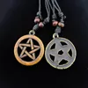 Schmuck Ganz gemischt 12 pcs cool Imitation Yak Knochen geschnitzt Pentagramm Halskette Vintage Star Anhänger Amulett für Männer Frauen 039S G8556239