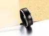 Anelli di titanio da 8 mm per uomini donne Domas Black Dome Two Tone Glossy High Polish Wedding Band Size 6137305875